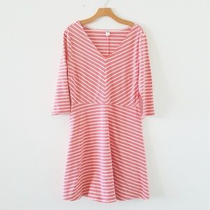 Old Navy Striped Jersey Cotton A-line Dress Large